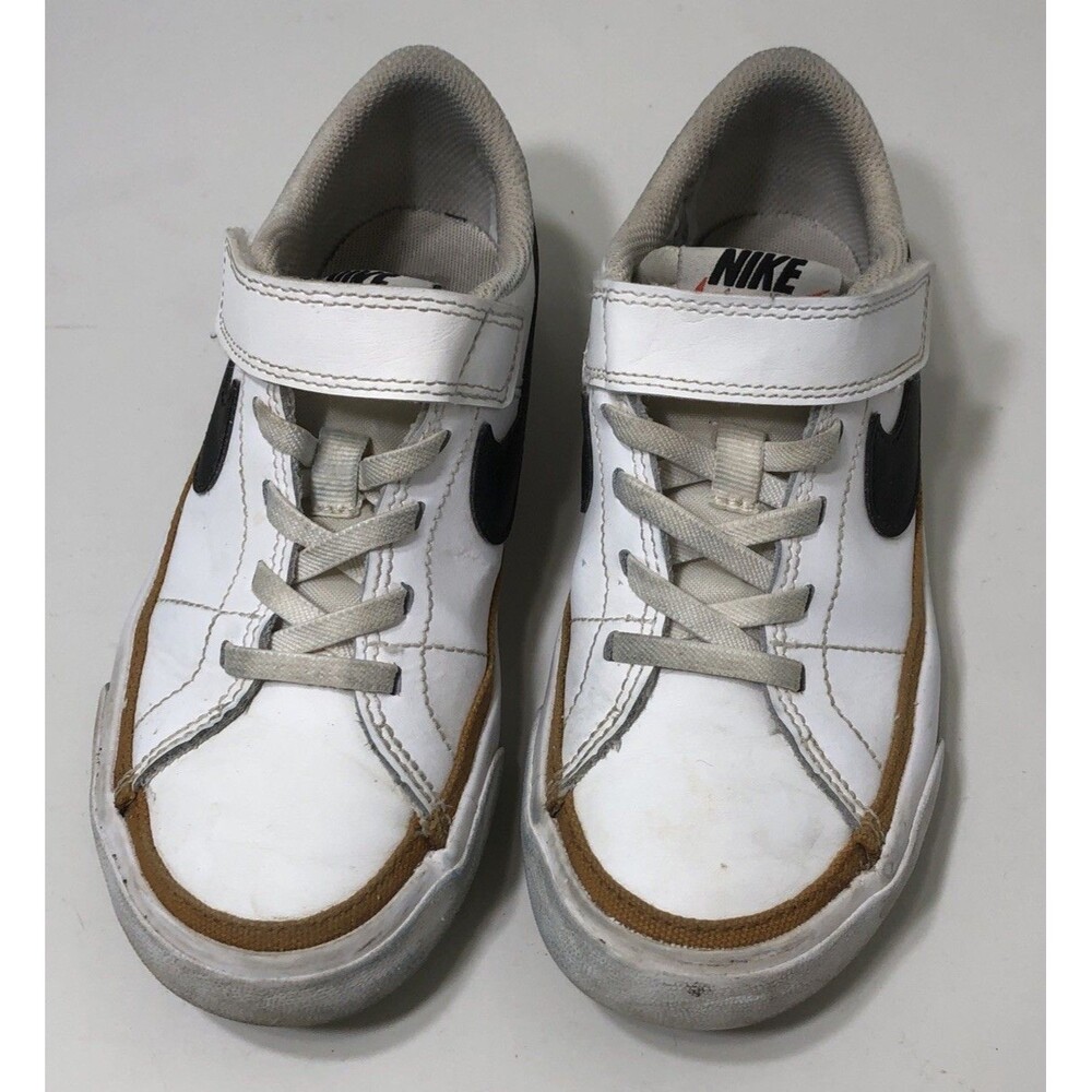 Nike Unisex Kid's Hook & Loop Court Legacy Shoes White Size US:13C UK:12.5 GUC